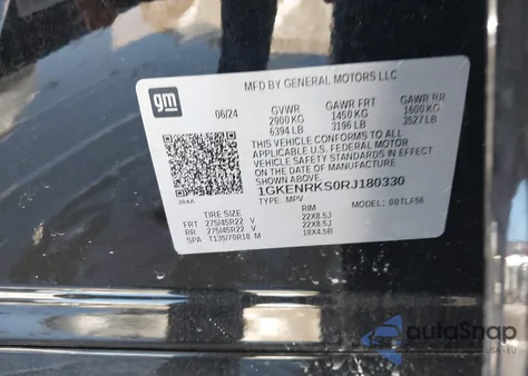 2024 GMC Acadia Awd Denali from USA, damaged, VIN 1GKENRKS0RJ180330